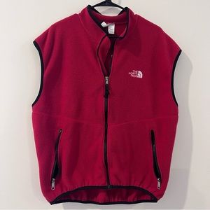 The North Face Red Fleece Vest vintage size xl with pockets